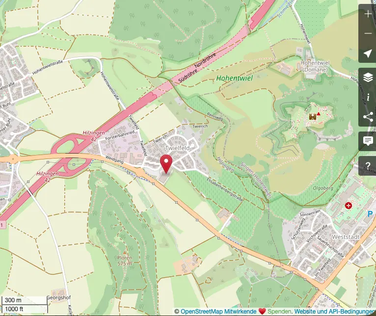 Kartenausschnitt bei OpenStreetMap